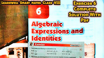 Learnwell smart Maths Class 8 Unit 6 Exercise Solutions | Class 8 learnwell maths Exerc Solution Pdf