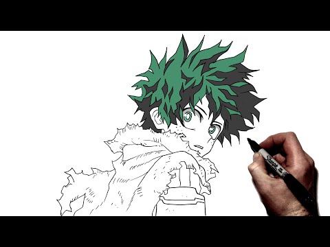 How To Draw Deku (Midoriya) | Step By Step | MHA Movie