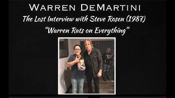 Warren DeMartini: The Lost Interview with Steve Rosen (1987) "Warren Rats On Everything"