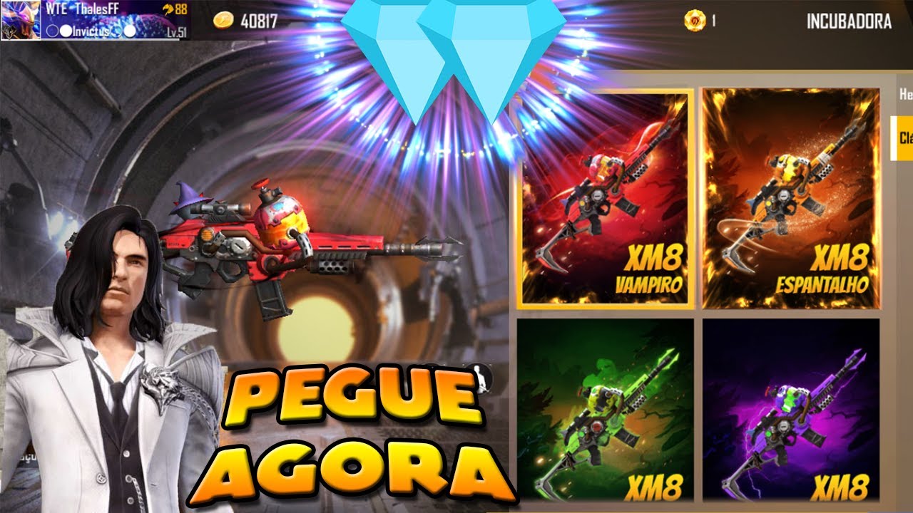 PEGUE AGORA! SKIN XM8, 90 DE DIAMANTE DE GRAÇA E DATA DA SKIN SENHOR