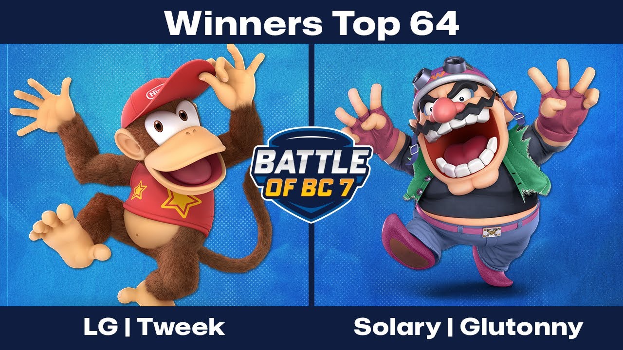 LG | Tweek (Diddy Kong) vs Solary | Glutonny (Wario) - Winners Top 64 - Ultimate Singles | BoBC7