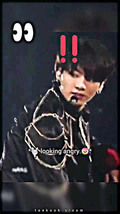 Jungkook gets angry 😠💢 when he's jealous 😂 He's scary‼️ #taekook #shorts