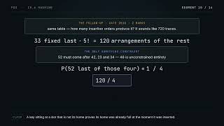Hashing 10/15 — Running the Mechanism Backwards (Counting Insertion Orders)