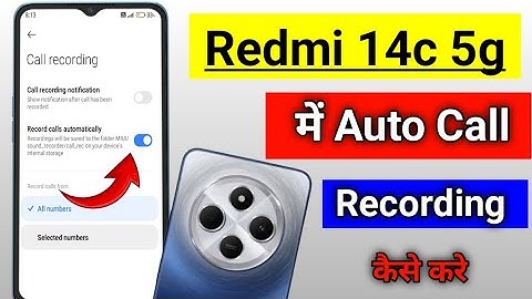 Redmi 14c 5g Me Call Recording Setting Kaise Kare | Auto Call Recording In Redmi 14c 5g