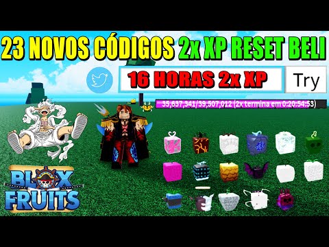 Esse é o NOVO CÓDIGO de 2x XP do Blox Fruits! code blox fruit