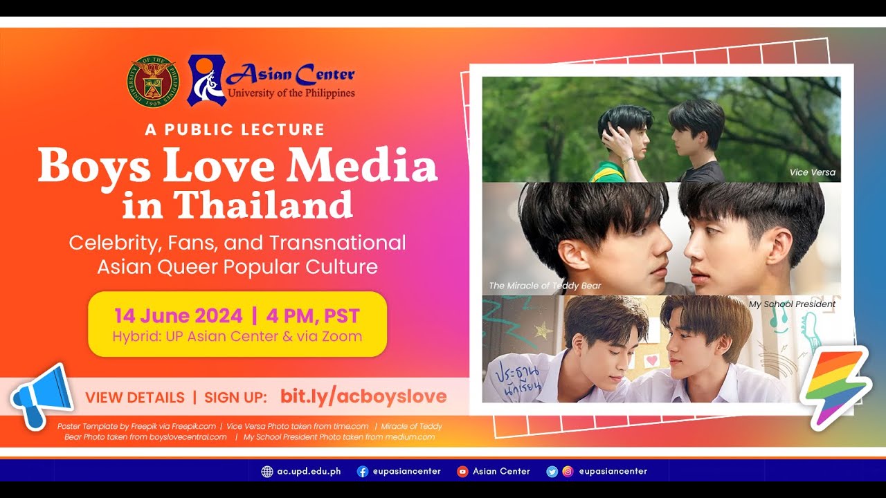 Boys Love Media in Thailand: Celebrity, Fans & Transnational Asian Queer Popular Culture | A Lecture