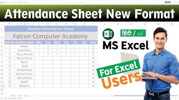 Excel tutorial: Attendance sheet with conditional formatting | Make Attendance sheet in Excel
