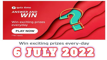 Amazon Funzone Quiz Answers Today|6 July 2022 | Daily Quiz Time