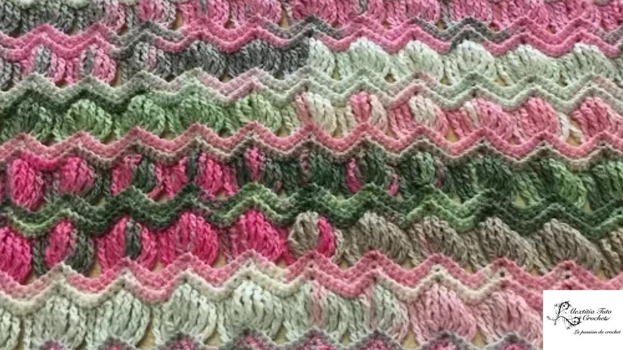 Tuto Motif Couverture Echarpe Au Crochet Youtube