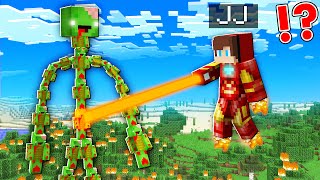 How JJ Became IRON MAN and ATTACK ZOMBIE TITAN Mikey ? - Minecraft (Maizen)