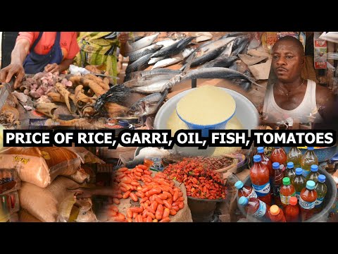 EDO: Prices Of Bags Of Rice| Fish| Palm Oil| Beans| Garri| Food Stuff At Oka Market In Benin City.