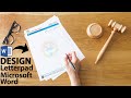 Awesome Letterpad Design in Ms Word Tutorial ! How To Make Letterhead Design in Ms Word