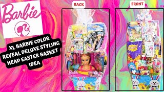 DIY XL BARBIE COLOR REVEAL STYLING HEAD EASTER BASKET IDEA,#easter,#easter2024,#barbie,#stylinghead