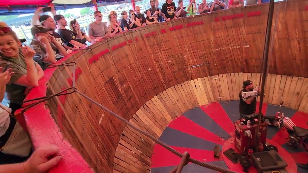 Biketoberfest 2022 Iron Horse Saloon wall of death attraction YouTube