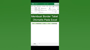 Membuat Border Tabel Otomatis Pada Excel #excel #tutorialexcel #border