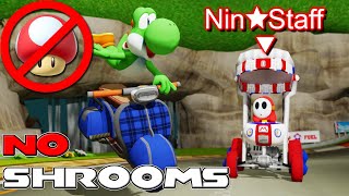 Beating Every Staff Ghost Without Mushrooms - Mario Kart 8 Deluxe