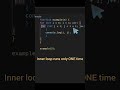 Nested Loop ≠ O(n²) 😱 | Biggest DSA Myth Explained | #shorts #coding #dsa