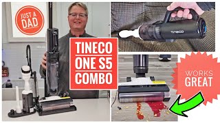 Tineco One S5 Combo Wet Dry Vacuum and Mop REVIEW  Watch how it cleans up a big mess on the floor!