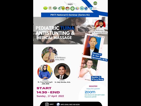 National  PIKTI E-seminar 91: Pediatric Tuina Antistunting & Medical Massage