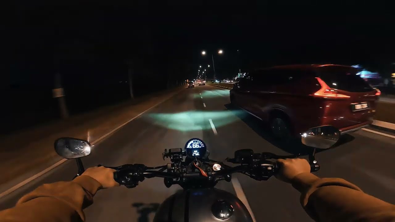 RAW EXHAUST SOUND | 4K NIGHT RIDE | WMOTO BOBBIE 450s