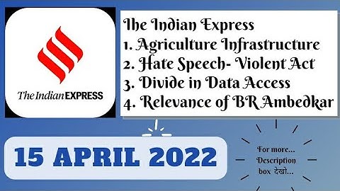 15th April 2022 | Gargi Classes The Indian Express Editorials and Ideas Analysis | Rajani Kant Lata