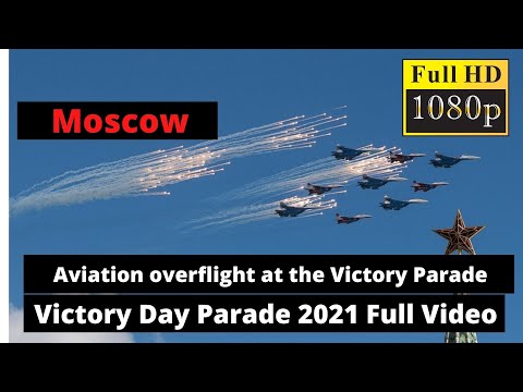 Aviation overflight at the Victory Parade 2021 Airplanes / Полет авиации на Параде Победы 2021