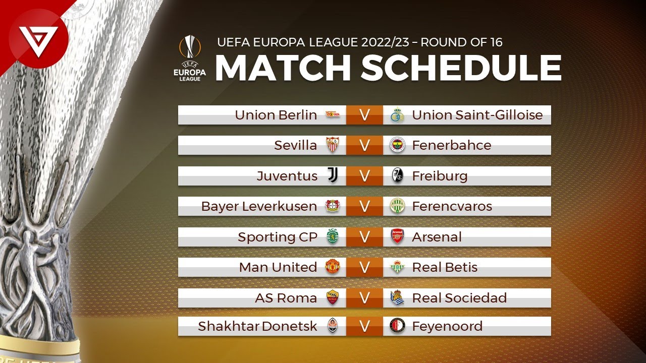 Match Schedule of UEFA Europa League 2022/23 Round of 16