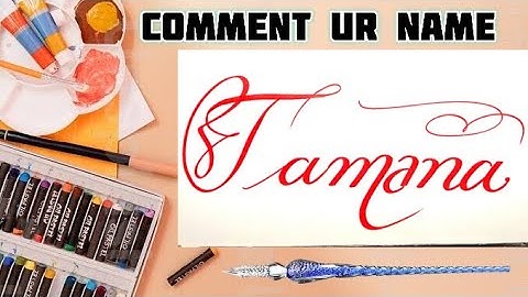 Tamana Name Signature Calligraphy Status | How to Draw, Cursive Calligraphy with Cut Marker