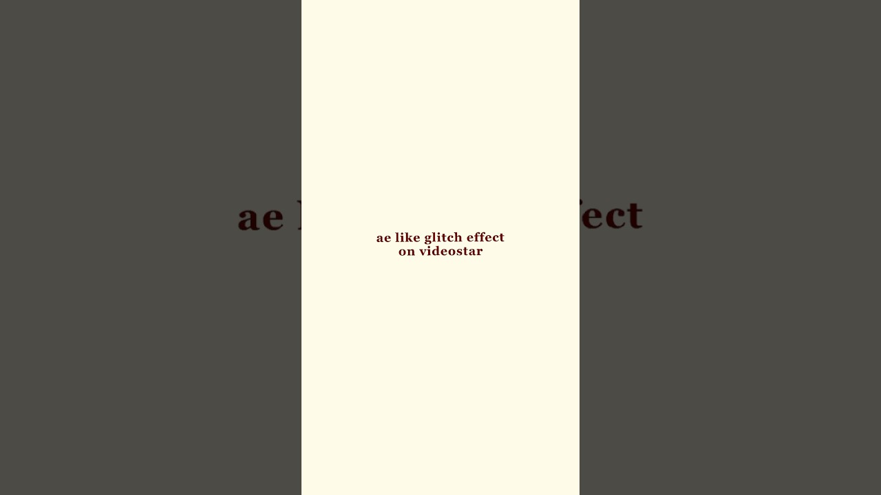 glitch effect | video star