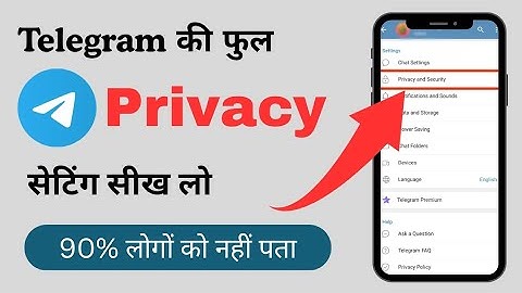 Telegram Me Privacy And Security Settings Kaise Kare | Telegram Ki Privacy Settings Kaise Kare