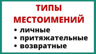 Типы местоимений в английском языке