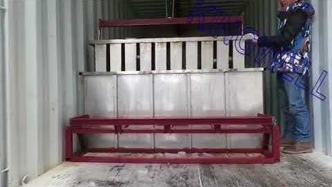 KINGWELL KW-CB5 (25kg) containerized ice block machine with harvest system in 20GP container
