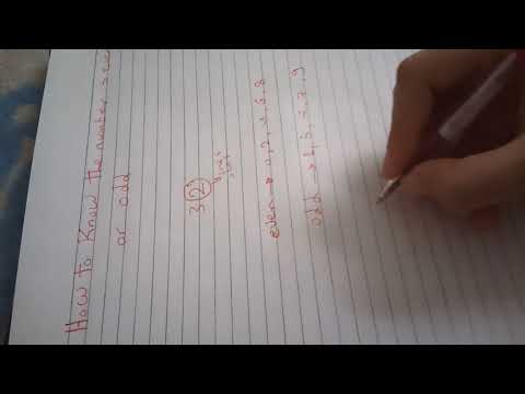    اسهل طريقه عشان تعرف الرقم ده فردى ولا زوجى