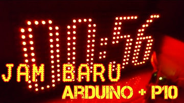 Jam digital LED P10 menggunakan Arduino Uno