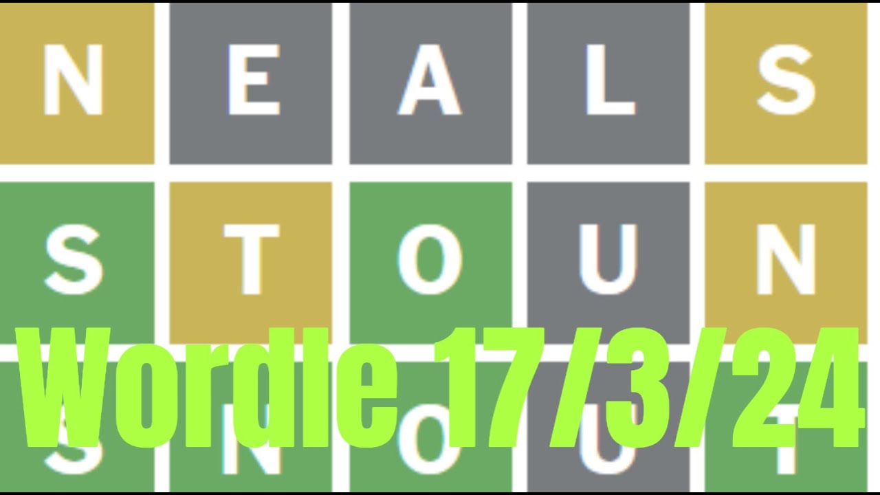 Wordle 17/03/24 (St. Patrick's Day) - YouTube