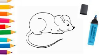 #رسم #فأر #drawing #mouse drawing mouse رسم فأر سهل للأطفال