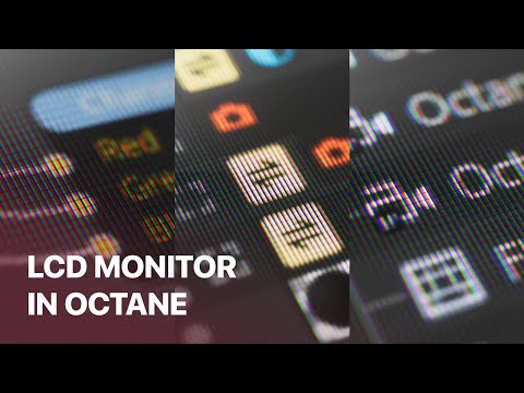 LCD Monitor Screen Material In Octane Renderer
