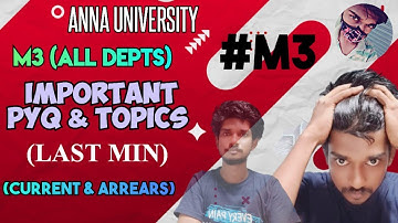 Anna University M3 (MA3354,MA3351,MA3303,MA3355,MA3301) Full Important Topics & PYQ 💯💪#m3 #maths#au