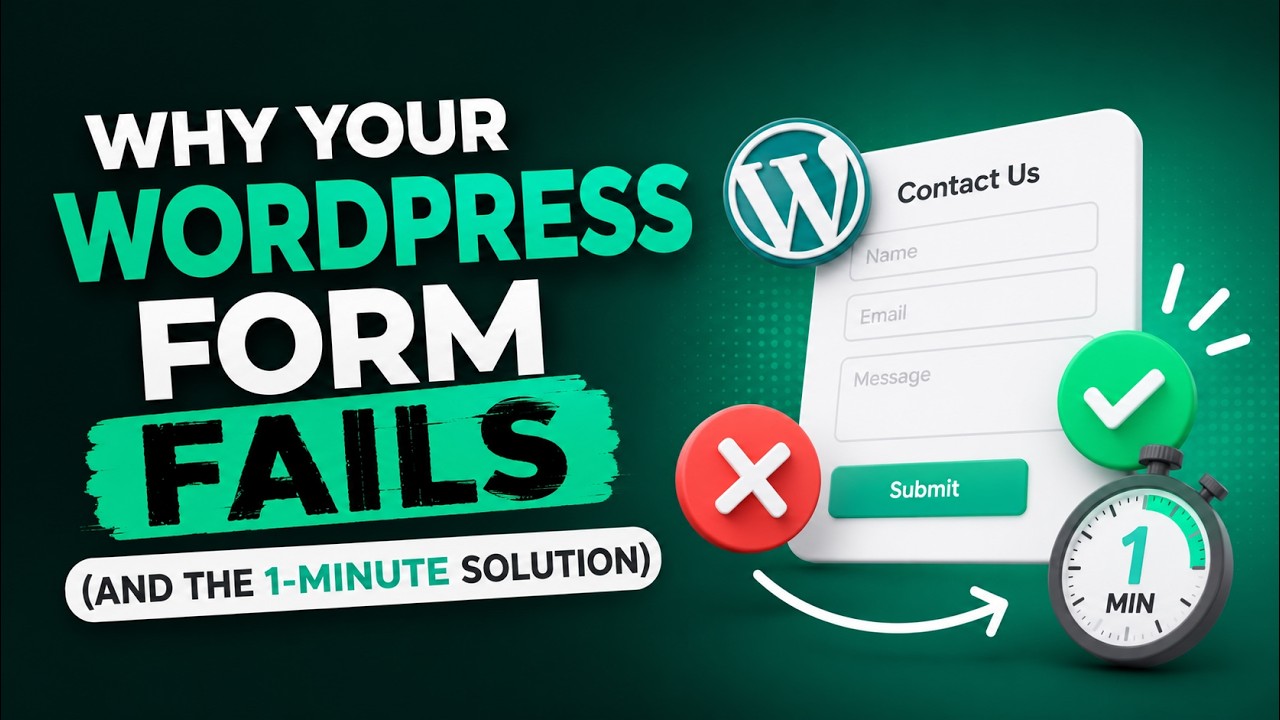 Why Your WordPress Form Fails (And the 1-Minute Solution) - YouTube