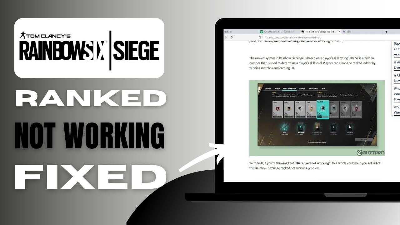Why Rainbow Six Siege Ranked Not Working & How to Solve It? - Full ...