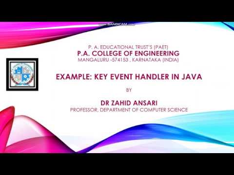 Java Event Handling Part-3 Key Event Handler Example