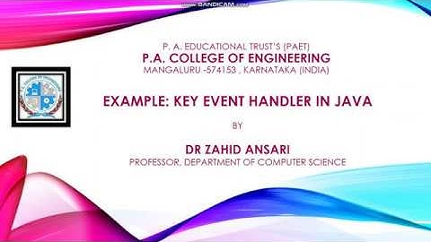 Java Event Handling Part-3 Key Event Handler Example