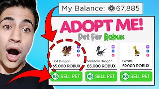 PET SATIP BEDAVA ROBUX AL  Mega Neon Pets Sattım !! ( Roblox Adopt Me )