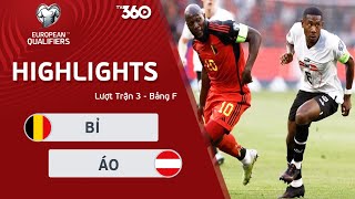 HIGHLIGHTS BỈ - ÁO: ĐỘI TRƯỞNG LUKAKU CỨA LÒNG TUYỆT ĐẸP - VÒNG LOẠI UEFA EURO 2024