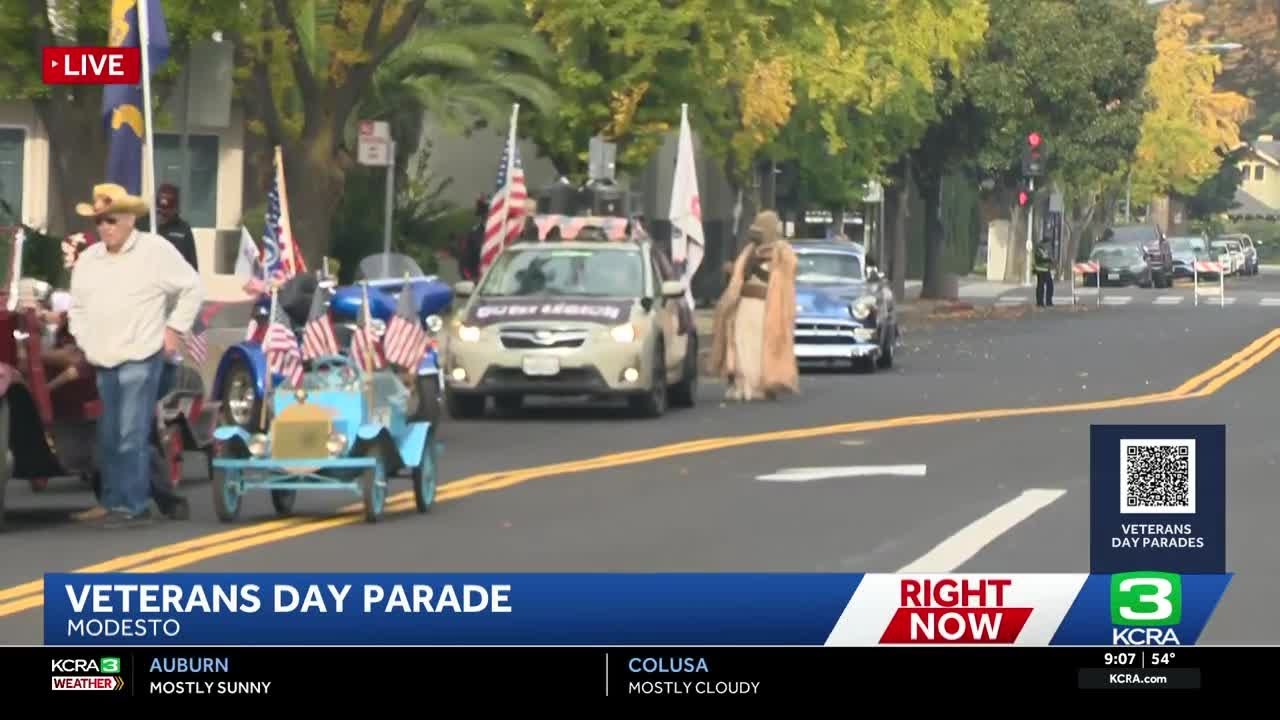 Thousands line up for Modesto Veterans Day parade