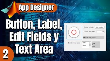 Cómo usar un Button y cajas de texto en App Designer