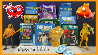 FORTNITE ZERO POINT SPECIAL! Season 6 Unboxing Black Frame Series Trading Cards Figures and Stickers