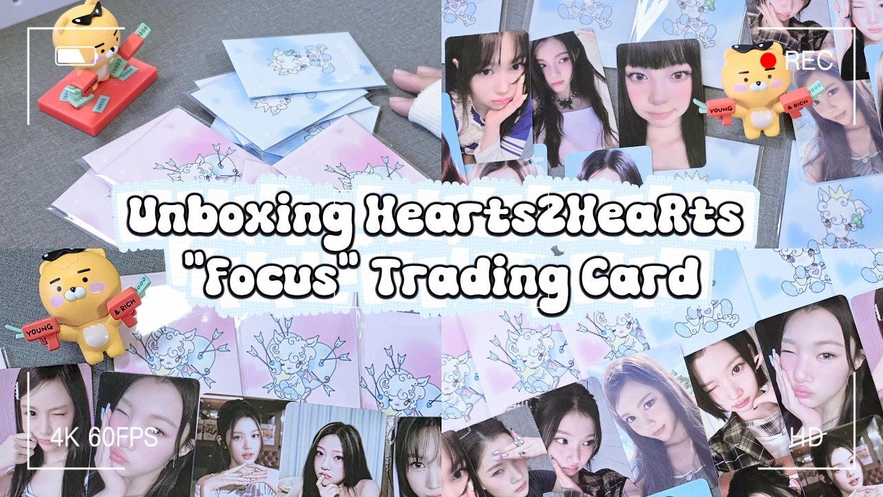 Hearts2Hearts Focus Trading Card Packs Version A & B Unboxing #kpop #hearts2hearts #s2u #h2h