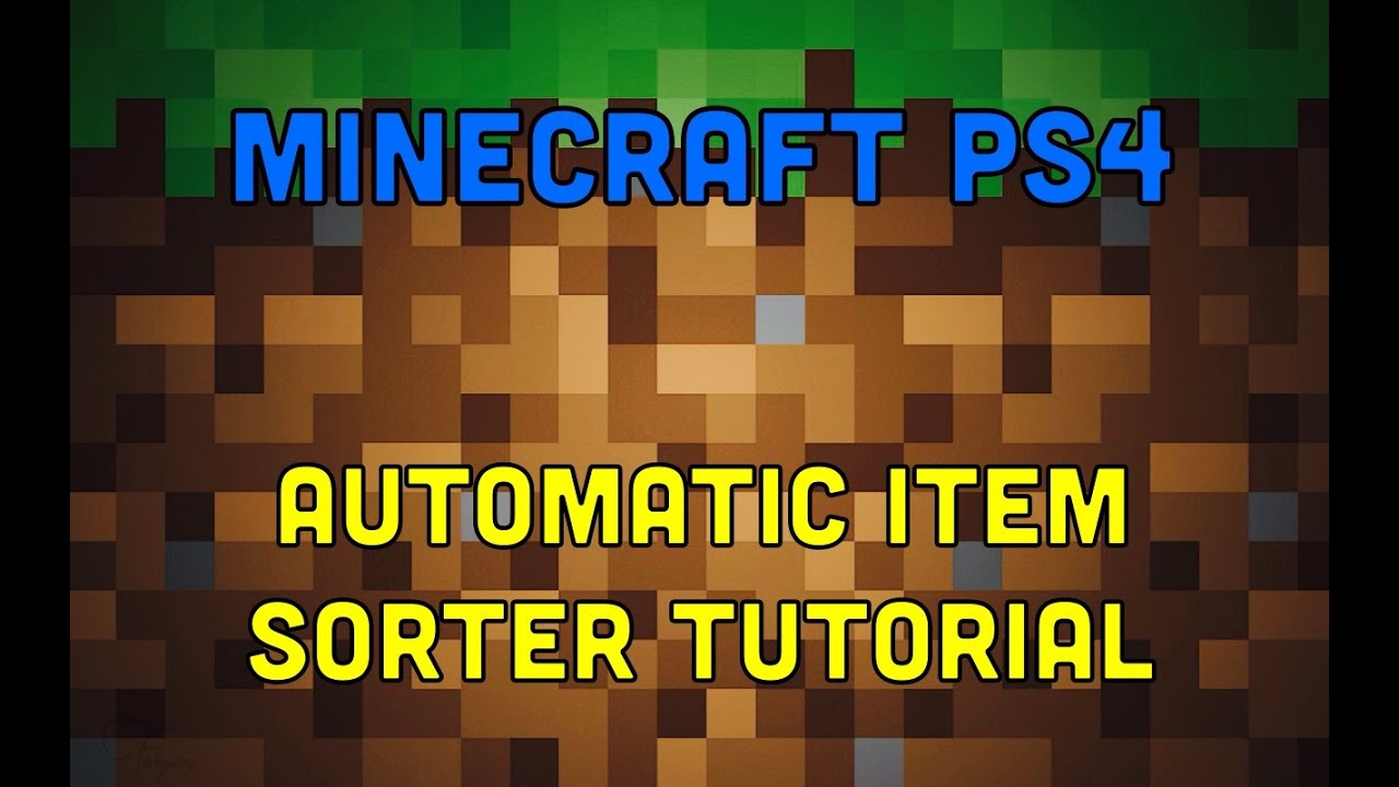 Minecraft PS4 - Automatic Item Sorter Tutorial - YouTube