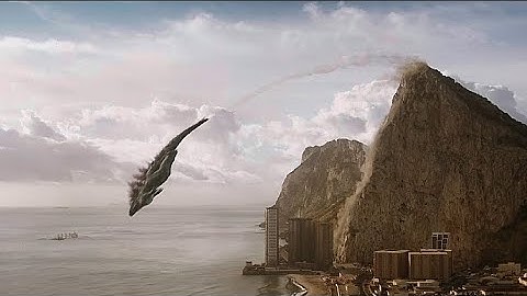 Godzilla jump from cliff (no background music) Godzilla x kong the new empire